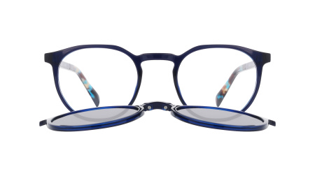 Оправа для очков INVU IM42432B с складывающимся солнцезащитным клипоном (IG42432